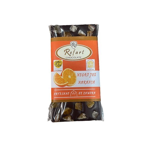 Tableta de Chocolate Negro y Naranja