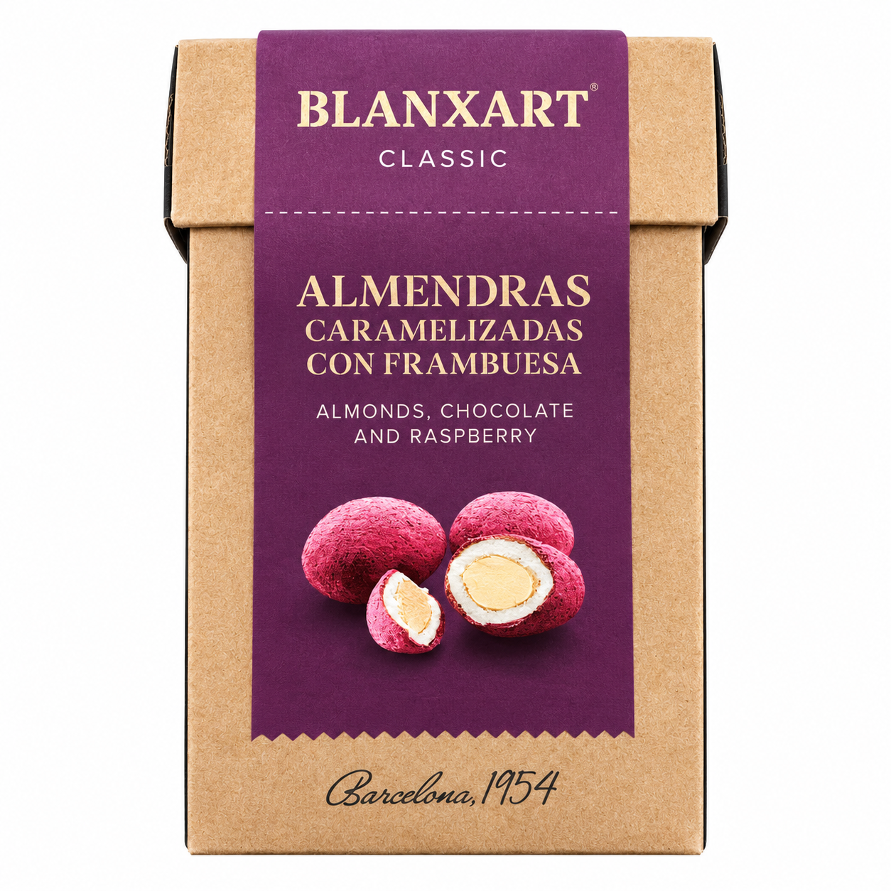 Almendras Caramelizadas con Frambuesa Blanxart Classic – 100 g