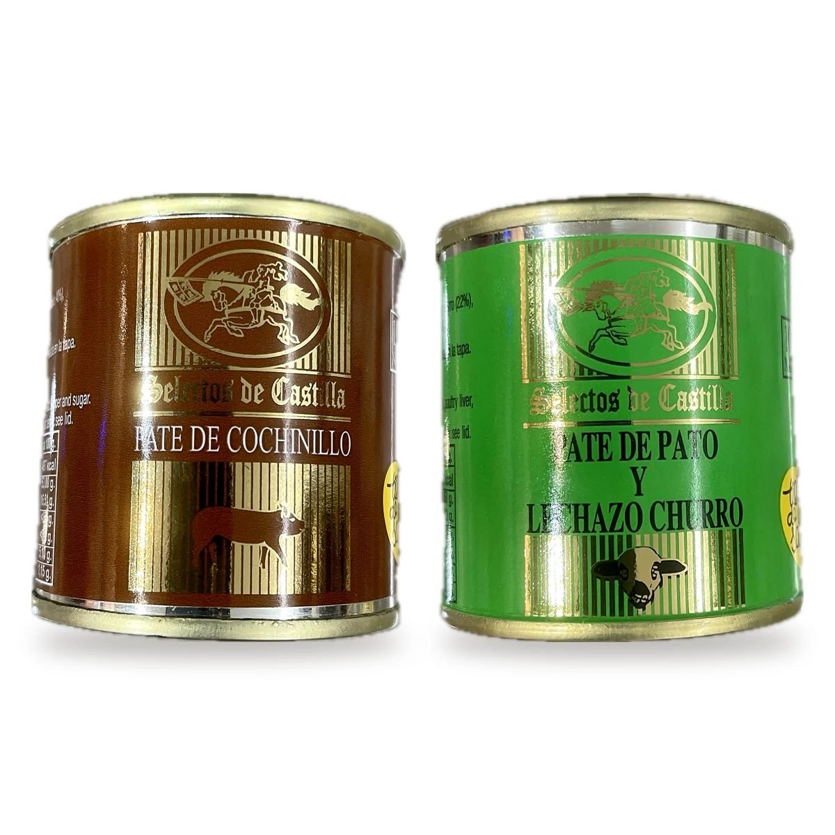 Lote de 8 Patés Selectos de Castilla – Cochinillo y Pato con Lechazo Churro (4 + 4)